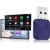 Carlinkit Mini adattatore per auto Ultra Wireless CarPlay & Android - Plug & Play Dongle per iPhone e Android, converte cablata a wireless, USB-A/USB-C, compatibile con auto cablate OEM