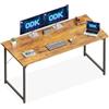 ODK Scrivania per Computer, 160 x 55 cm, Scrivania da Ufficio e Postazione Lavoro, per Studio, Camera da Letto e Soggiorno, Marrone