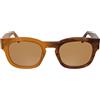 CALVIN KLEIN JEANS Unisex Adult Sunglasses CKJ25601S - Brown To Havana with Solid Orange Lens