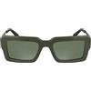 CALVIN KLEIN Jeans Unisex Adult Sunglasses CKJ25606S - Green with Solid Khaki Lens