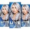 LIVE Schwarzkopf Live XXL ultra luminosi, 098 Steel Silver, Confezione da 3 pezzi