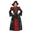 FIESTAS GUIRCA | Costume Vampiressa Bambina (5-6 Anni) - Vestito e Colletto - Costumi da Vampiro per Halloween, Carnevale e Feste in Maschera - Ideale per Bambine - Nero e Rosso