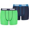 PUMA EVERYDAY BASIC BOXERS 2P, Biancheria Intima, Bambini e ragazzi, Red/Blue, 146-152