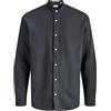 JACK & JONES Jjebreeze Linen Blend Band Shirt L Pls - Plus Size, Stringa, 6XL
