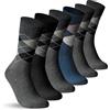 sockenkauf24 Calze Uomo Donna a Quadri con Motivo a Rombi Cotone 39-42 6 Paia