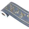 WDragon Bordo adesivo da parete con motivo floreale, decorazione per la casa, bagno, cucina, 10,2 cm x 5 m (blu navy)