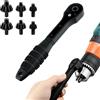 Tolesum Set di Chiavi per Mandrino a Cricchetto 3-in-1,Chiave a Cambio Rapido Magnetico (10/13/16mm), 6 Testine di Ricambio in Acciaio al Carbonio, Accessori per Trapani a Colonna e Trapani Elettrici