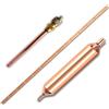 YEHEI Filtro Disidratatore Frigorifero Saldatura Bronzo Fosforoso con Valvola di Servizio di Accesso, per Riparazione Condizionatore di Refrigerazione