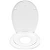 WOLTU Copriwater in Plastica Sedile Copri WC per Bambini Famiglie Chiusura Ammortizzata Soft Close Bianco a Forma di O