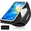CITAMAMA Fascia da Braccio con Borsa Auricolare, Fascia Sportiva da Braccio Porta Cellulare Braccio Portacellulare Armband per iPhone 16 Pro Max/15 Pro/14/13/12 Plus Galaxy S25 Ultra/S24/S23 Fino a 6,9"