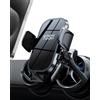 YOSH Supporto Auto per Bocchette Tonde, Compatibile con Mercedes-Benz Classe A/B/C/E/V, GLB/GLC/GLE, Supporto Stabile a Triangolo per iPhone Samsung Pixel