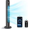 Aigostar Ross Smart - Ventilatore a torre Smart WiFi con telecomando, 102 cm, display LED, oscillazione 70°, 3 velocità 3 modalità, timer 24 ore, controllo APP, adatto per casa e ufficio