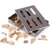Blumtal Affumicatore BBQ - Smoker Box Barbecue in Acciaio Cromato, Barbecue Affumicatore - 20,5 x 13 x 3,5 cm - incluse 150 Wood-Chips di Faggio