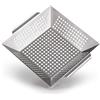 Blumtal Cestino per Verdure Barbecue e Grill, in Acciaio Inox, Cestello Antiaderente per BBQ, Griglia Verdure BBQ Elettrico, Large