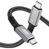 Acer Cavo USB 4 Thunderbolt 4/3, visualizzazione video HDR 8K/trasferimento dati 40 Gbps/ricarica PD 240 W, cavo USB C a USB-C per iPhone 16 17, MacBook, Studio Display, SSD, eGpu, Dock ecc. - 1 m