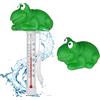 OFFCUP Termometro Galleggiante, Termometro per Piscina, Termometri Galleggiante per Piscina, per Spa Esterni/Interni, Piscine, Vasche, Vasche e Acquari (Rana Verde)