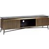 Richmond Interiors Mobile TV Ironville Gold - Mid-Century con Top in Marmo Nero