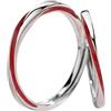 KAKI La Felicità è Nelle Piccole Cose Anello Filo Rosso del Destino - Akai Ito 赤い糸 | Anelli Simbolici Leggenda Giapponese | Regalo San Valentino Anniversario | 100% Anallergico | Coppia Taglia S+S