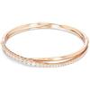 Swarovski Braccialetto Twist, Bianco, Placcato color oro rosa