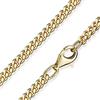 MATERIA by Matthias Wagner Materia K70 - Catenina diamantata in argento 925 placcato oro, unisex, larghezza 3 mm, lunghezza 40-80 cm, con cofanetto, Argento, cod. #K70