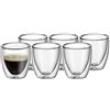 WMF Kult - Set di tazze da caffè a doppia parete, 6 pezzi, bicchieri, 80 ml, effetto fluttuante, calici termici, in vetro per espresso resistente al calore