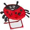 Relaxdays Moon Chair, Sedia Pieghevole Ultraleggera per Bambini e Bambine, Interni e Esterni, Poltroncina, Coccinella