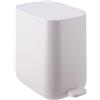 Relaxdays Cestino, 7 litri, chiusura soft, secchio interno estraibile, plastica opaca, pattumiera a pedale slim, beige