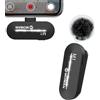 Moman Microfono Lavalier wireless per iPhone, M1CL Microfono da bavero Wireless Lightning per TikTok/Youtube/Vlogging/Live Streaming/Registrazione video, Microfono Lav per iPhone 14/13/12/11/X