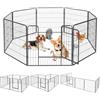 Qianruida Recinti Cani Parco Recinto per Cani Da Interno Ed Esterno Recinzione per Animali Domestici Con 8 Pannelli Di Metallo, Box per Cani, Gatti E Conigli, 80 X 80 cm