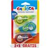 Carioca Correttore a nastro monouso Carioca 5 mm x 8 m - blister da 3 pezzi - 42089