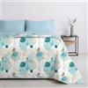 Mahome Trapuntino Matrimoniale Primaverile Estivo in 100% Puro Cotone 260x260 cm Leggero Double Face - Copriletto Trapuntato morbido Traspirante Anallergico - Made in Italy - Inciso Verde