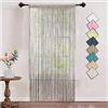 HSYLYM maglieria stringa tenda pannelli dense poliestere Fringe tenda zanzariera divisorio per porta finestra Décor,90x200cm,ecru