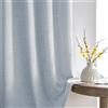 Melodieux Tende oscuranti con nastro arricciato, colore grigio, effetto lino, set da 2 pezzi, 210 x 140 cm, semilibere per soggiorno, camera da letto, finestre, patio, sala da pranzo