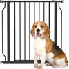 PawHut Cancelletto di Sicurezza per Cani Estensibile 75-85 cm per Scale e Porte, Cancellino per Cani Alto 76cm con Fissaggio a Pressione Senza Fori, Apertura Una Mano in Entrambe Direzioni, Nero