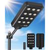 Gefolly G-13000W Lampione Solare Led Esterno con Telecomando, IP67 Impermeabile Lampioni Solari con Sensore di Movimento, 6500K Lampioni da Giardino Esterno per Garage Strada