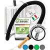 M Meisterstark l'ORIGINALE Pulisci Termosifoni Lunga 115cm I Spazzola per Pulire Termosifoni senza Graffi I Spazzola Pulizia Termosifoni con Copertura Lavabile I Spazzola per Radiatori per Tutti i Radiatori (Nero)