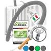 M Meisterstark l'ORIGINALE Pulisci Termosifoni Lunga 115cm I Spazzola per Pulire Termosifoni senza Graffi I Spazzola Pulizia Termosifoni con Copertura Lavabile I Spazzola per Radiatori per Tutti i Radiatori (Grigio)