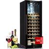 Klarstein Cantinetta Vino, Cantinetta Vino Refrigerata a Zona Singola per Interno/Esterni, Frigo Bar, Cantina Vino con Vetrina, Mini Bar con Protezione UV, Frigo Vino Touch, 4-18°C, 54 Bottiglie