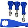 Ksix bxgo25 - Chiave multi funzione di alluminio, per Go Pro e fotocamere sportive, con 3 viti, colore: blu