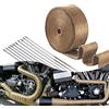 bangminda STARPIA 15M x 5CM Nastro Termico Isolante in Fibra di Vetro, Isolamento Termico in Titanio per Vano Auto Motore Tubi di Scarico + 10 Fascette (Titanio)