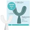 Y-Brush Testina Y-Brush Clean240 per Ultra, Essential, DuoBrush, CleanMate - Ricambio adulto (M, bianca) - Spazzolamento automatico, rimozione avanzata della placca dentale