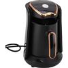 Oreilet Macchina di caffè Turca, Macchina da caffè Turco Elettrico da 600 W con Bruciatura Anti -asciutta Anti -overflow, 4 Tazze di Bevande Calde Portatili per Caffettiera Greca (Plug 220v)