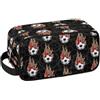 Ackutea Borsa da viaggio per articoli da toeletta per ragazzi - Kit da viaggio appendibile impermeabile per uomini, borsa per la rasatura con grande capacità per bagno, sport, doccia, Pallone da calcio