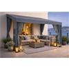 QUICK STAR Tetto di Ricambio per Tenda da Parete pergola 3x4m Antracite