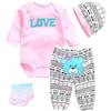MAIHAO Vestiti per bambole 4pcs Outfit per 17-22 pollici neonato bambola Reborn, Bambola per bambini vestiti accessori adatta 43-55 cm Reborn bambole abbigliamento bambino Set di orso ''LOVE'' super carino