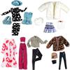 Lance Home® 5 Set Abbigliamento Autunnale Vestiti Abiti D'Inverno + Pantaloni Scarpe Manica lunga Soprabito Cappotto peluche Per 29cm Bambole Accessori regalo di Natale Casuale Stile