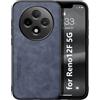Kepuch Silklike Cover per Oppo Reno 12F 5G - Custodia Case Piastra Metallica Incorporata per Oppo Reno 12F 5G - Blu