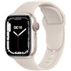 ELETTRONEO C1B Cinturino per Apple Watch Ultra 3 2 49mm, Serie 11 10 46mm, 9 8 7 45mm 41mm, SE 6 5 4 44mm 40mm, 3 2 1 42mm 38mm Donna Uomo Band Bracciale Sport Silicone, Starlight