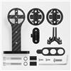 HOUSON Supporto per computer in fibra di carbonio, supporto per manubrio integrato per bici da corsa, compatibile con Garmin Edge, Bryton, fotocamera G-oPro e lampada