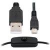 CY Cavo Micro USB 2.0 su cavo tipo A con interruttore ON/OFF Micro 5 poli per DC 5 V lampada da scrivania ventola fotocamera (150 cm)